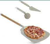 Łopatka do pizzy+nóż do krojenia i łopatka do ciasta.