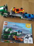 LEGO 31113 Creator 3 w 1 Laweta z wyścigówkami