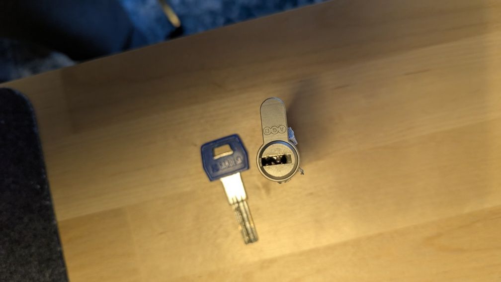 Canhão para porta blindada 10cm - 1 chave