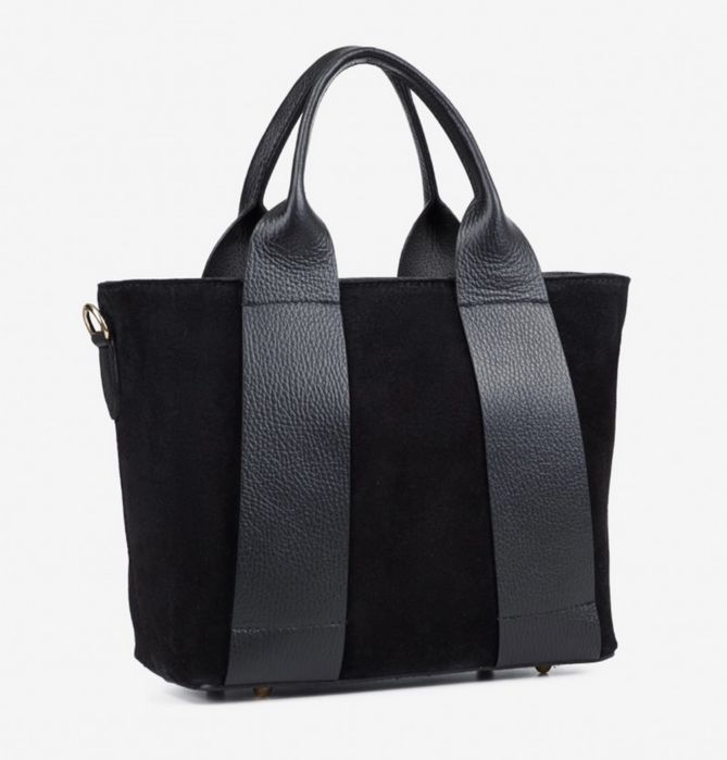 Сумка замшева чорна бежева Замшевая сумка бежевая тауп черная Италия