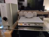 sistema de som, leitor dvd e vhs home cinema