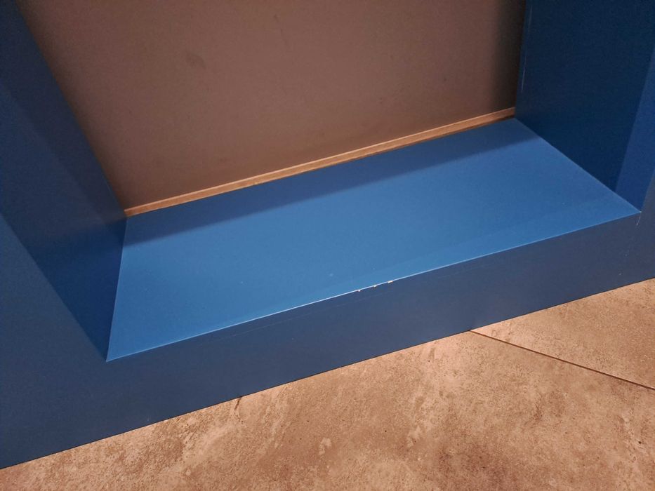 Panel kominkowy atrapa kominek niebieski