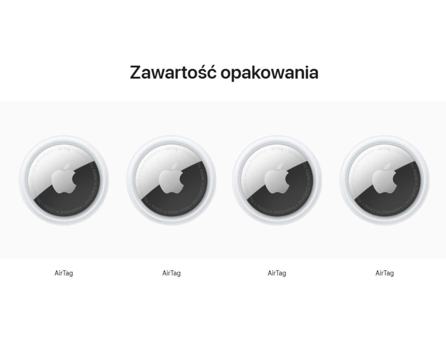 Lokalizator Apple AirTag 4 sztuki 350zł Żelazna 89 W-wa