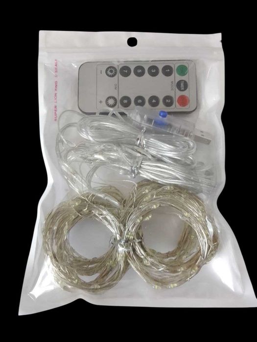 Гірлянда штора 2x1.5 метри, 150LED, "краплі" від USB, кольори в ассорт