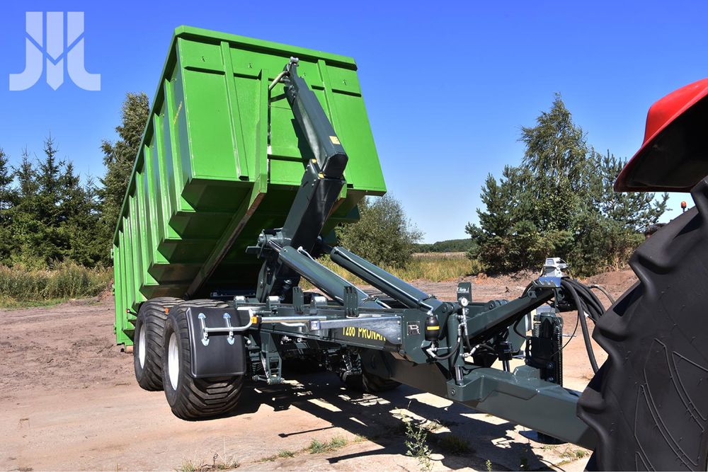 Reboque porta-contentores/caixas com sistema de gancho - Pronar T285