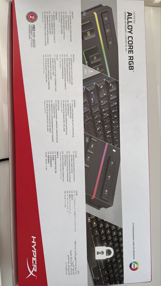 Клавіатура HyperX alloy core RGB