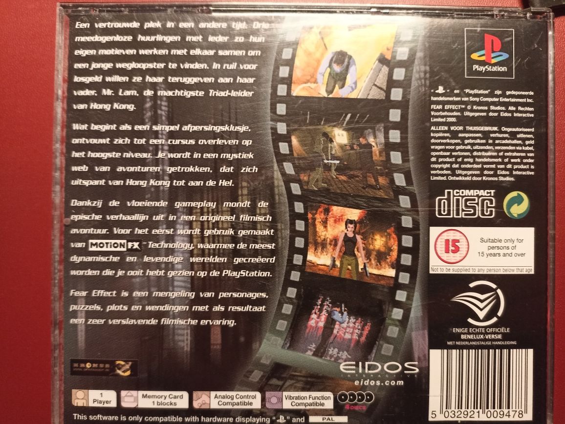 PS1 Fear Effect CIB PAL Black Label Completo - Portes Gratis