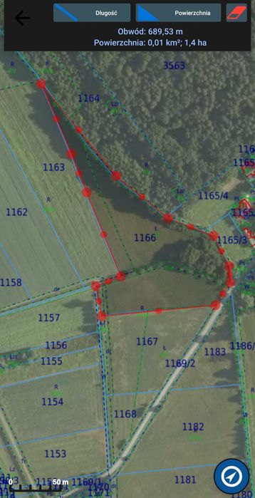 Sprzedam działkę rolno-budowlaną 140 arów