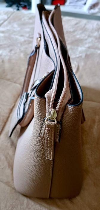 Mala Elegante Bege -Como Nova