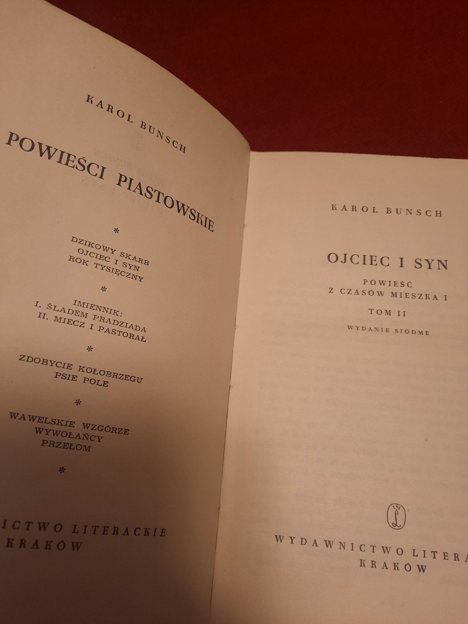 Bunsch Powieści piastowskie Tom II  Powieść z czasów Mieszka I