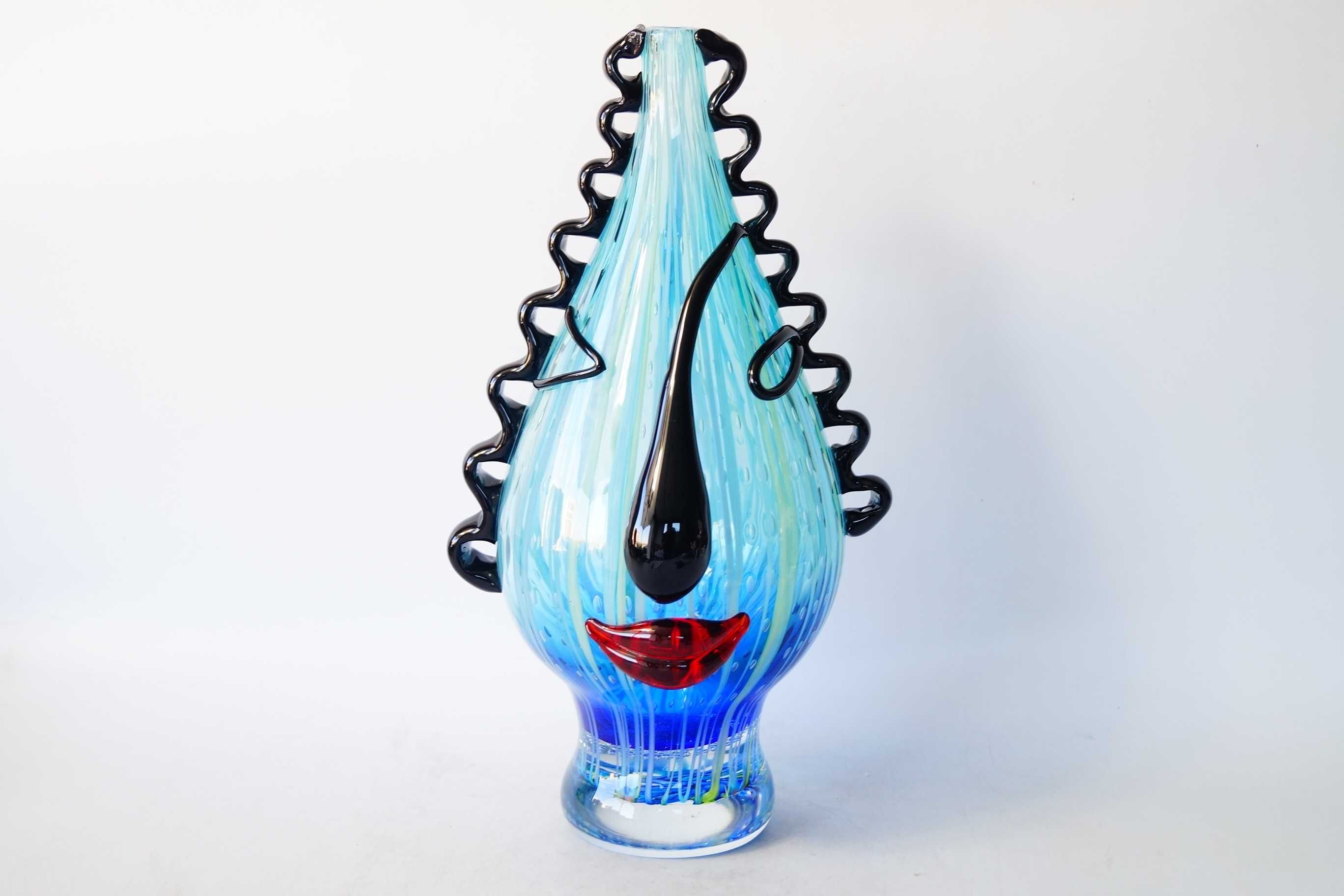 Wazon szkło murano style TWARZ design ciekawa forma