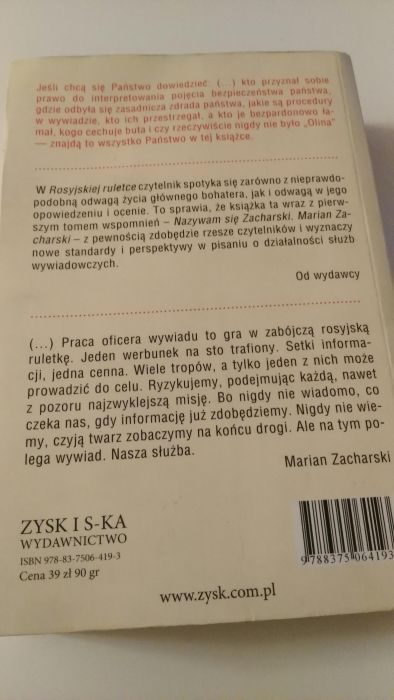 Rosyjska ruletka - Marian Zacharski