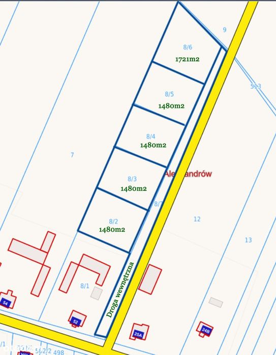 Aleksandrów/powiat miński/sprzedaż/działki z warunkami zabudowy
