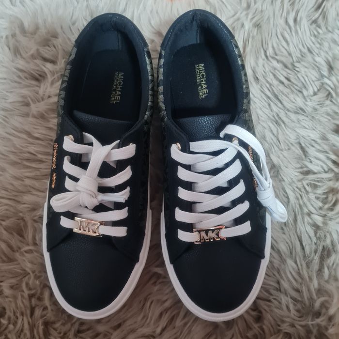 Michael Kors tenisówki czarne izetta r. 36 logowane sneakersy niskie t