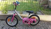 Rower dla dziewczynki - idealny do nauki (+ boczne kółka i prowadnik)