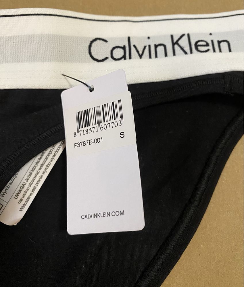 Komplet bielizny Calvin Klein stanik figi S M czarny
