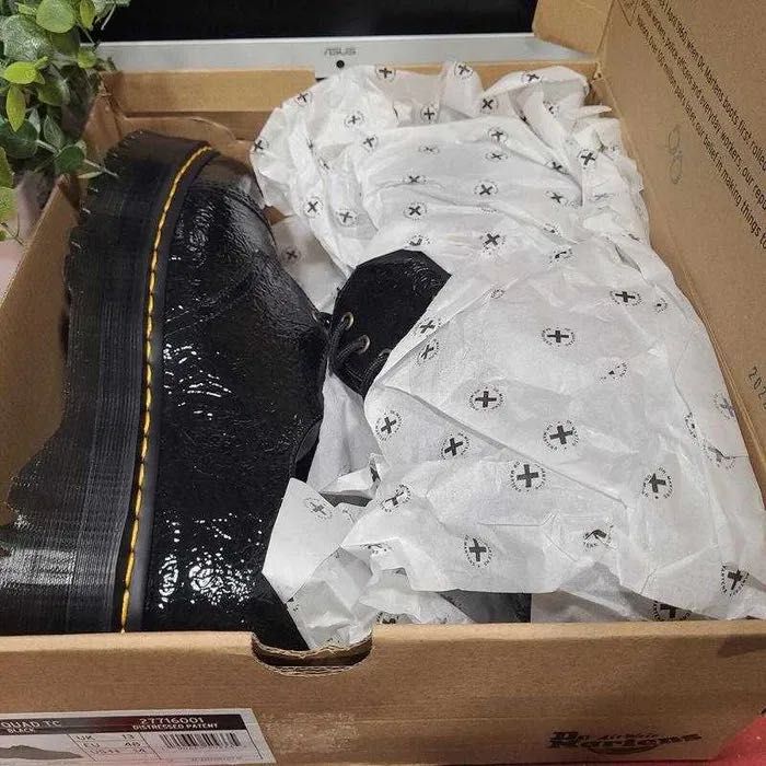 Шкіряні туфлі дербі на платформі Dr.Martens 1461 Quad
