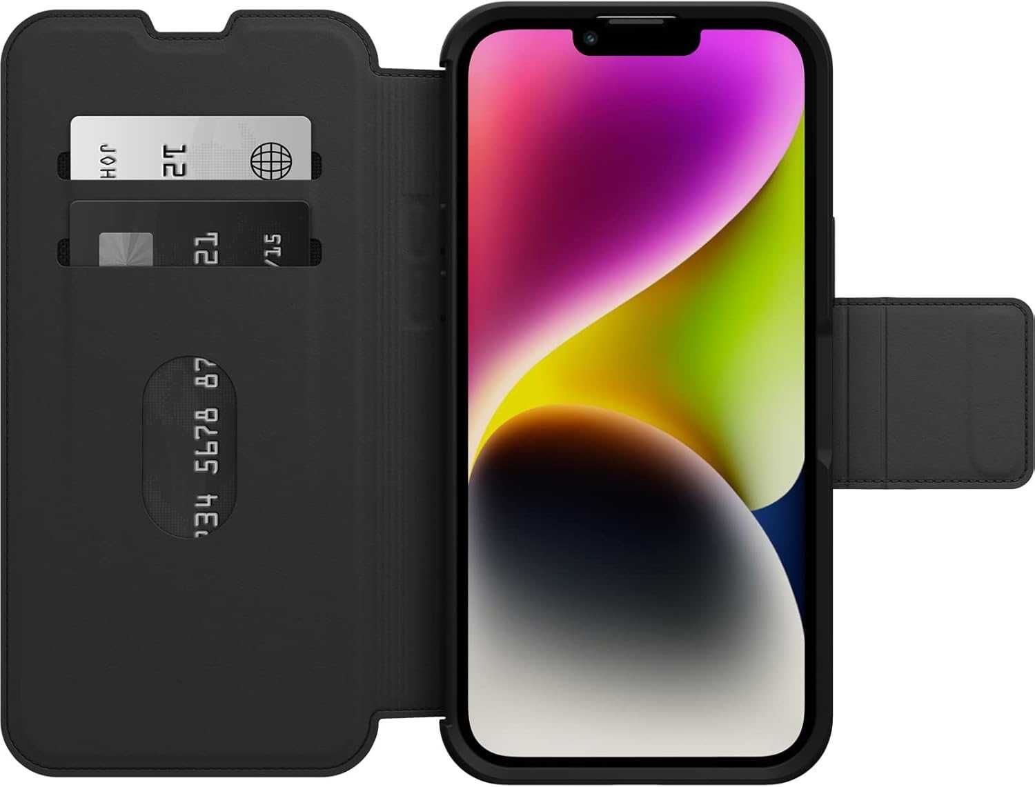 Otterbox Strada etui do iPhone 14 Plus otwierane klapką portfel czarne