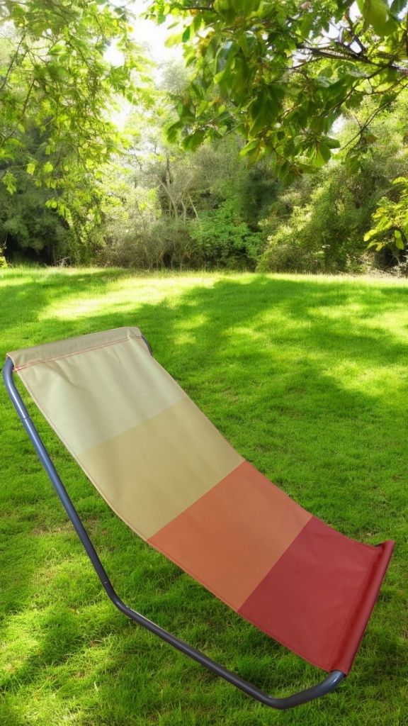Leżak turystyczny rozkładany ogrodowy na balkon składany lekki