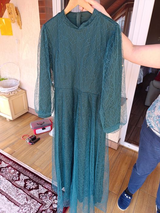 Sukenka długa butelkowa zieleń