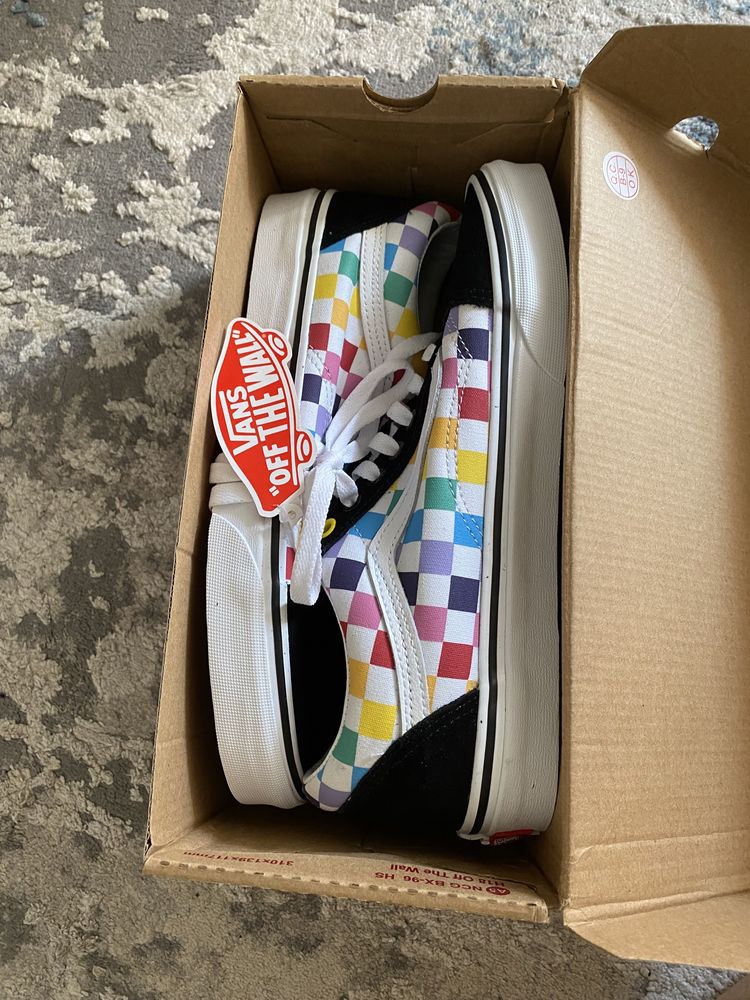 Vans Old School Rainbow Checkerboard