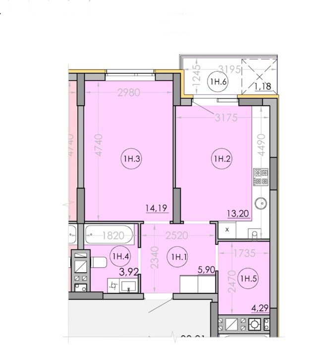 Продаж 1-квартири по переуступці у  ЖК Family по вул.Гордіюк,40