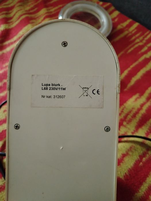 Vintage lampa z lupą jażeniówka spalona
