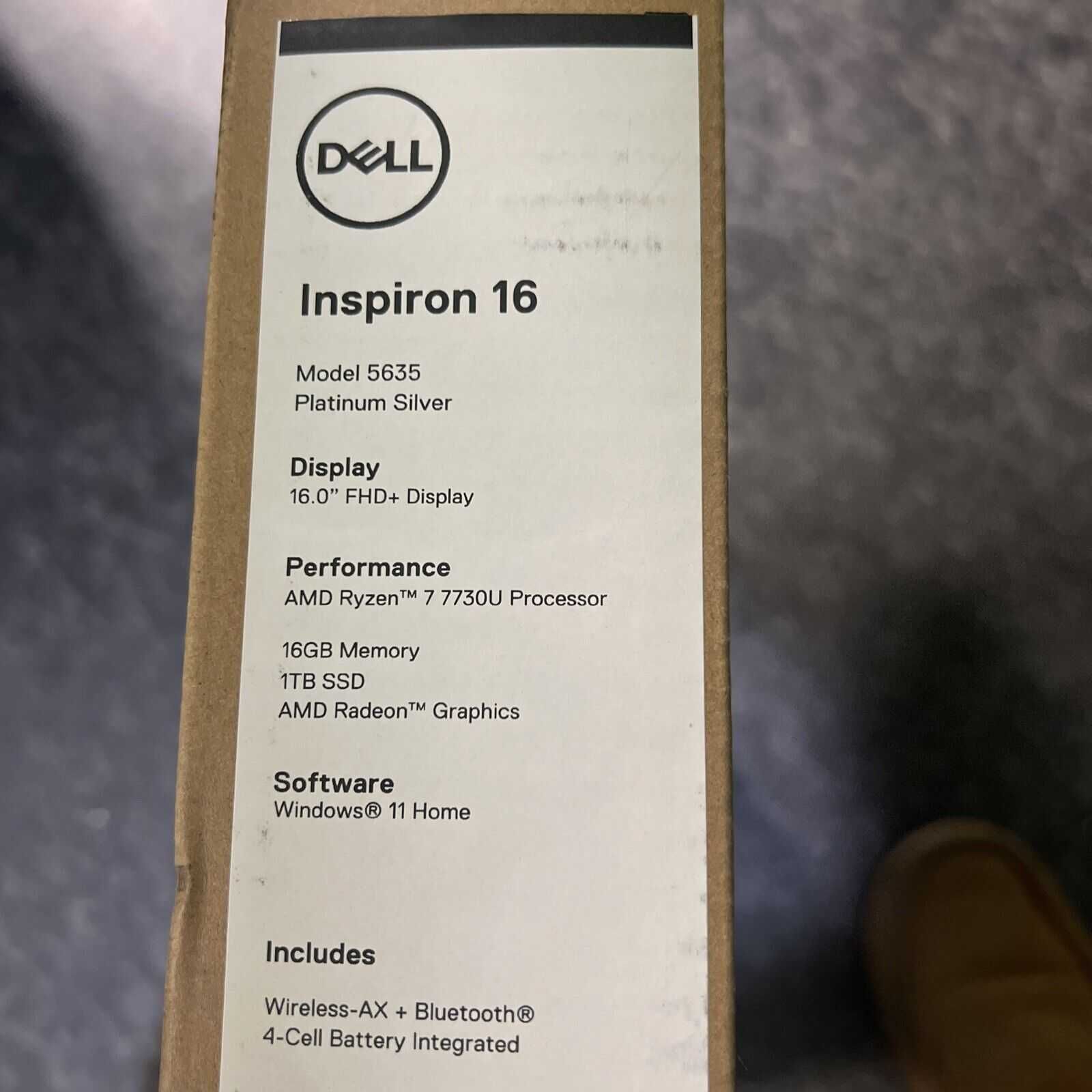 Laptop Dell Inspiron 16" AMD Ryzen 7 7730U 1TB SSD 16 GB