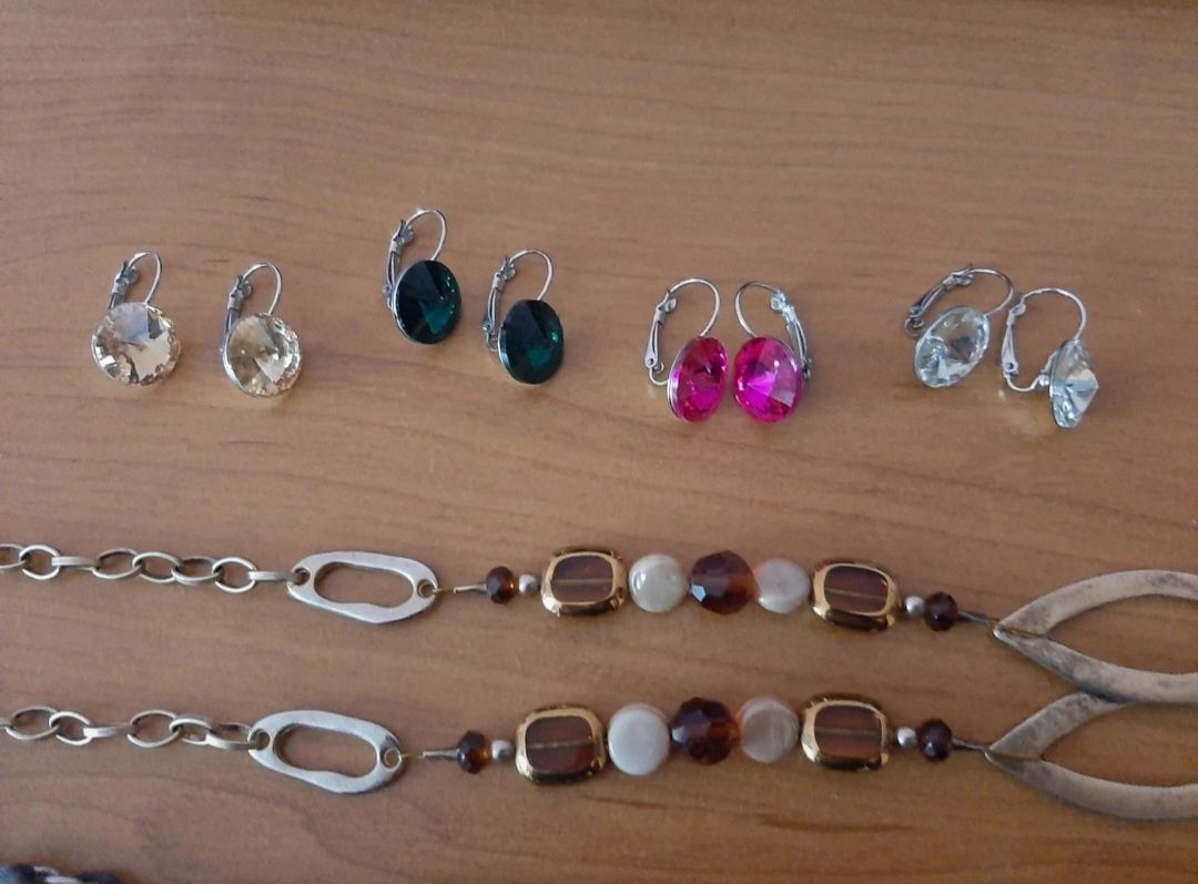 Komplet zestaw biżuterii naszyjnik kolczyki bransoletka