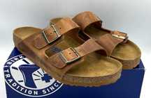 ‼️Nowe oryginalne klapki BIRKENSTOCK Arizona brązowe 43 AZ 248 skóra