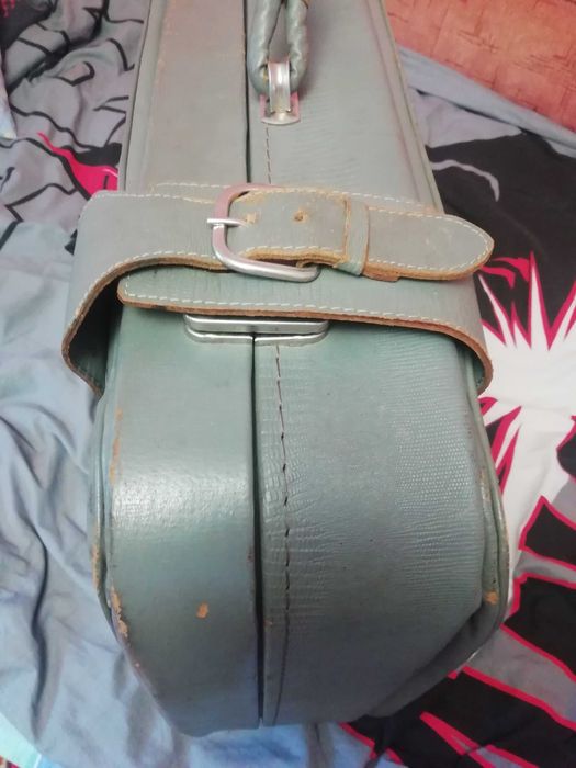 Антикварний шкіряний дорожний чемодан ГДР