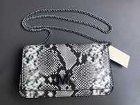 MICHAEL KORS - NOWA torebka skóra naturalna cross body - wężowy wzór