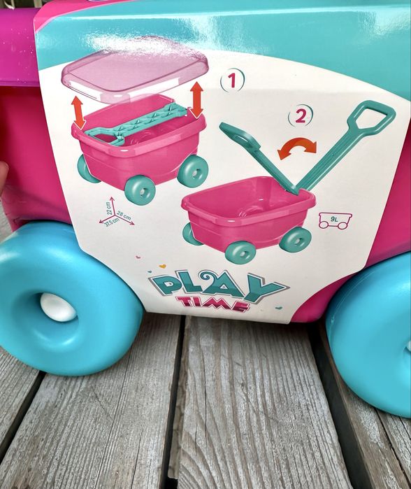 Візок каталка з ручкою з набором для гри з піском та водою ТехноК 1409