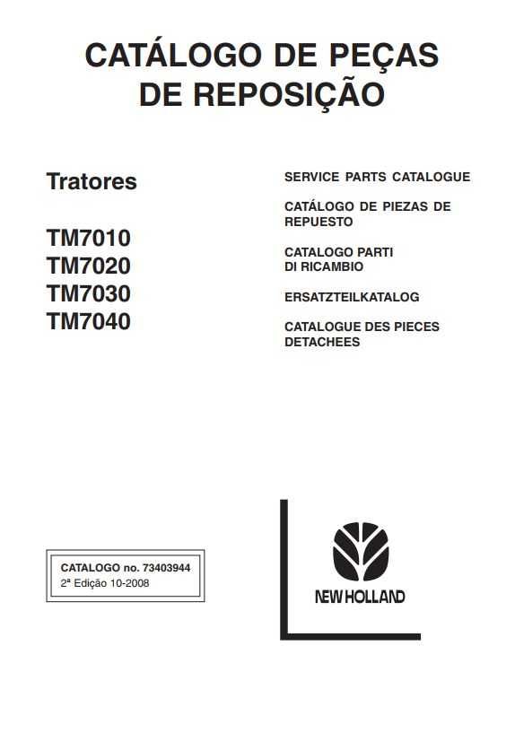 Katalog części New Holland TM 7010, 7020, 7030, 7040