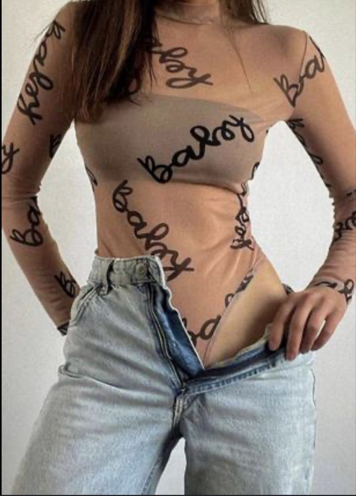 Сітчатий бодік Baby, в стилі тату