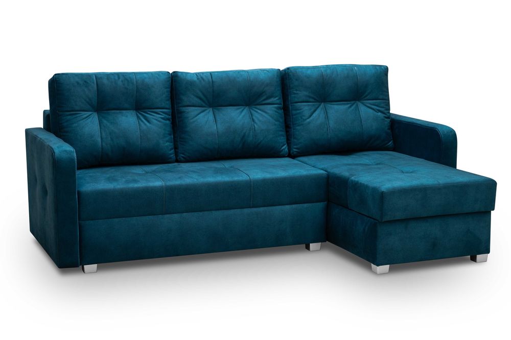 Narożnik z funkcją spania BENNY różne tkaniny Dostawa Gratis