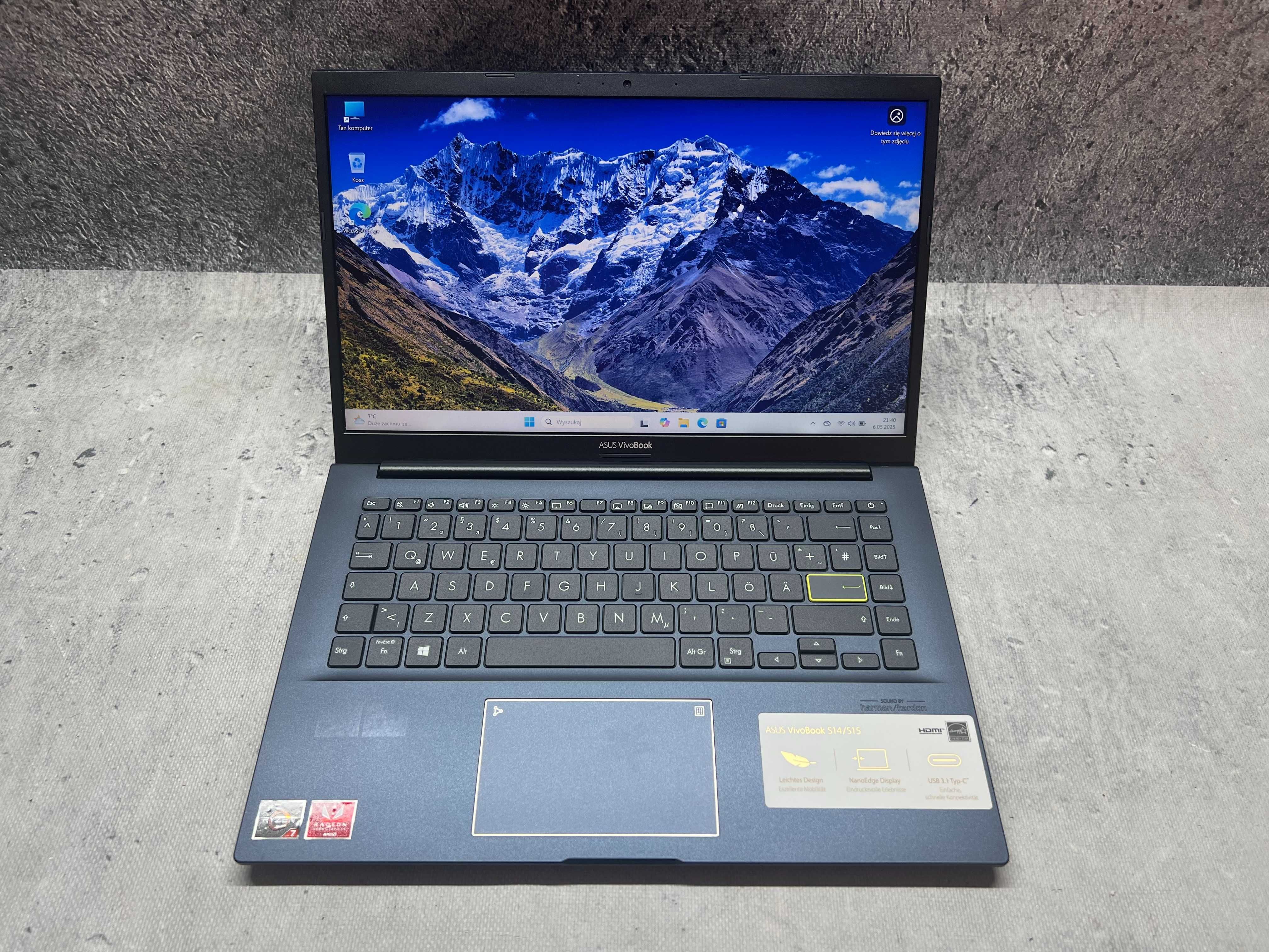 Asus VivoBook S14S15 / Ryzen 7 3700u 4.0Ghz / 8GB DDR4 / 512SSD / W11