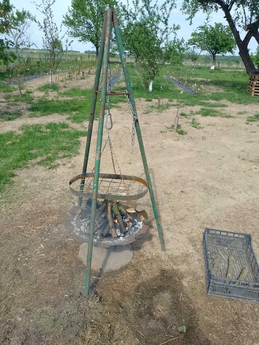 Palenisko grill trójnóg rożen