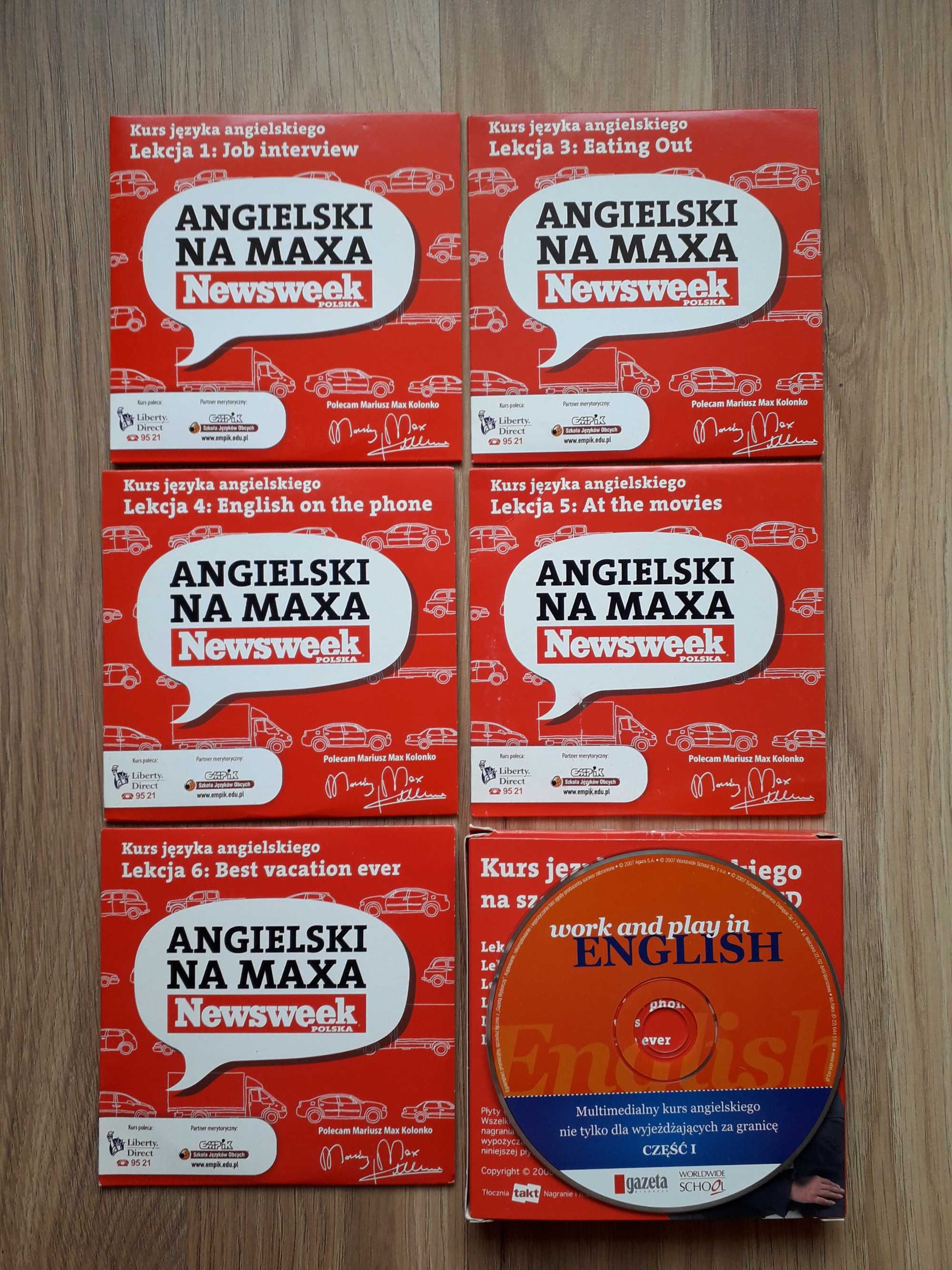 angielski na maxa płyty audio  cd 6 szt