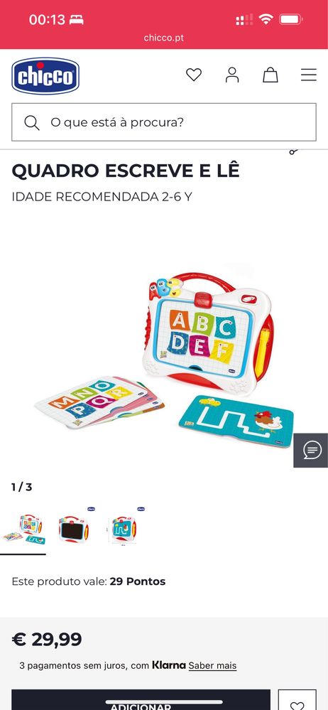 Quadro Escreve e Lê da CHICCO