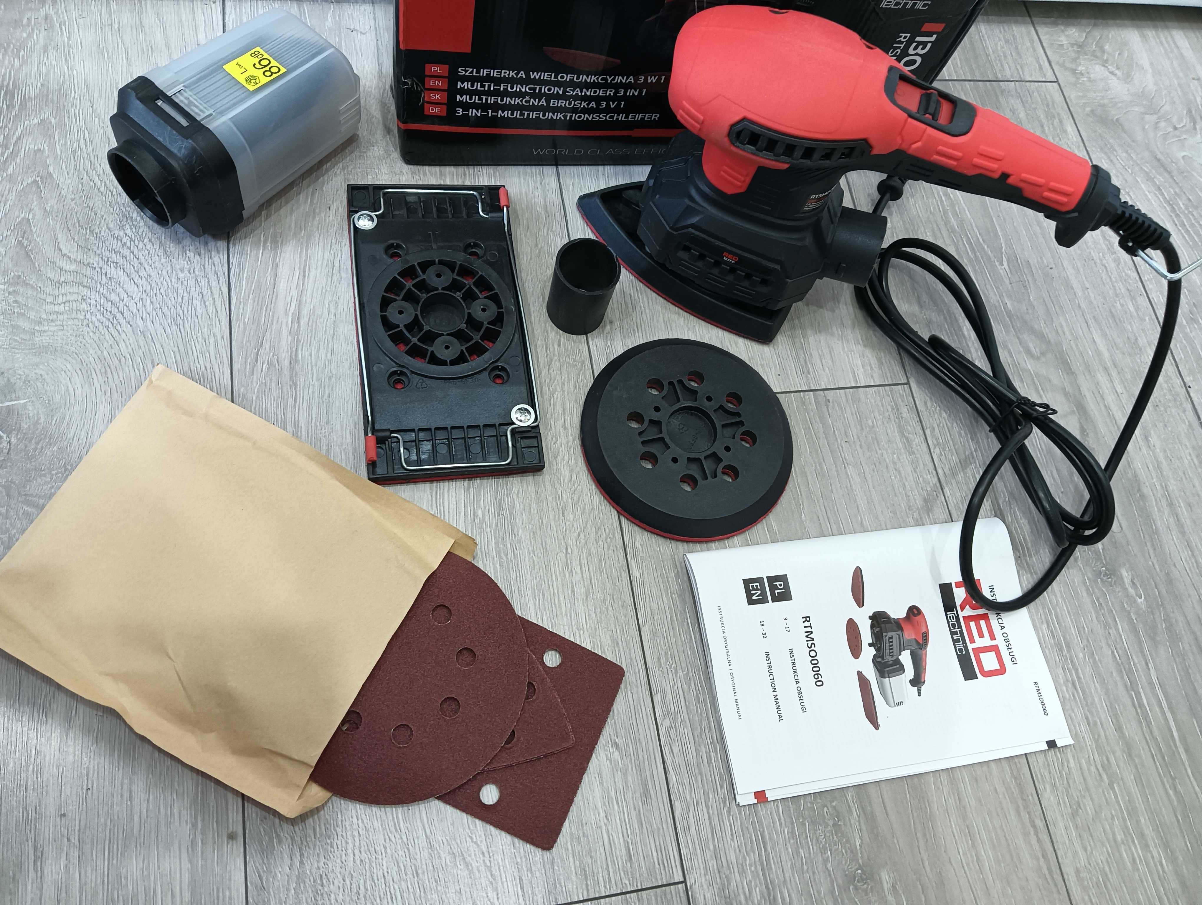 Szlifierka mimośrodowa sieciowe RED TECHNIC 1300 W 230 V
