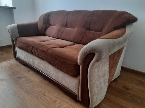 Rustykalna sofa 3osobowa z funkcją spania