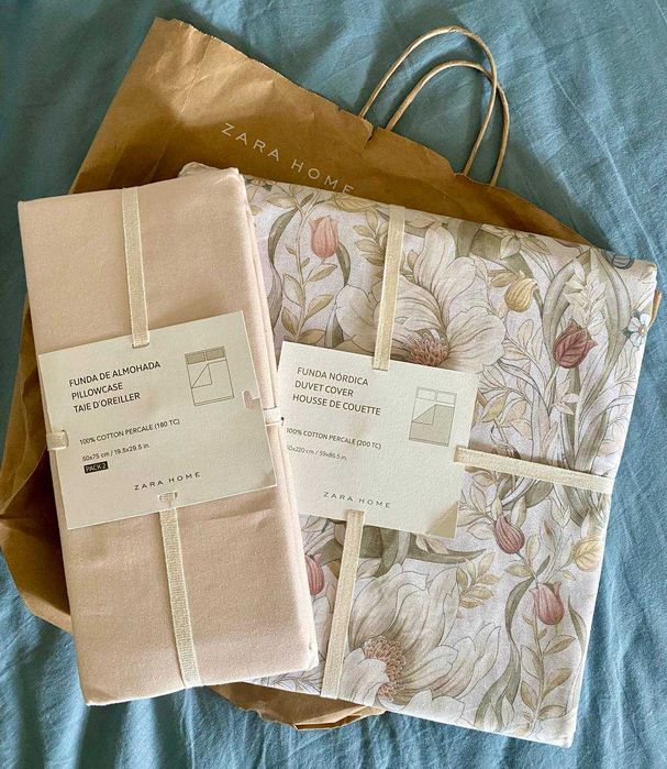Постільна білизна Zara Home, підковдра 150 х 220 та наволочки 50 х 75