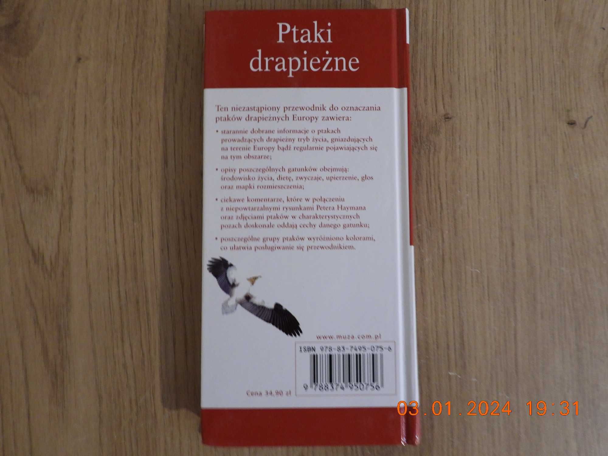 PTAKI DRAPIEŻNE Europy. Hayman Peter, Hume Rob  - NOWA