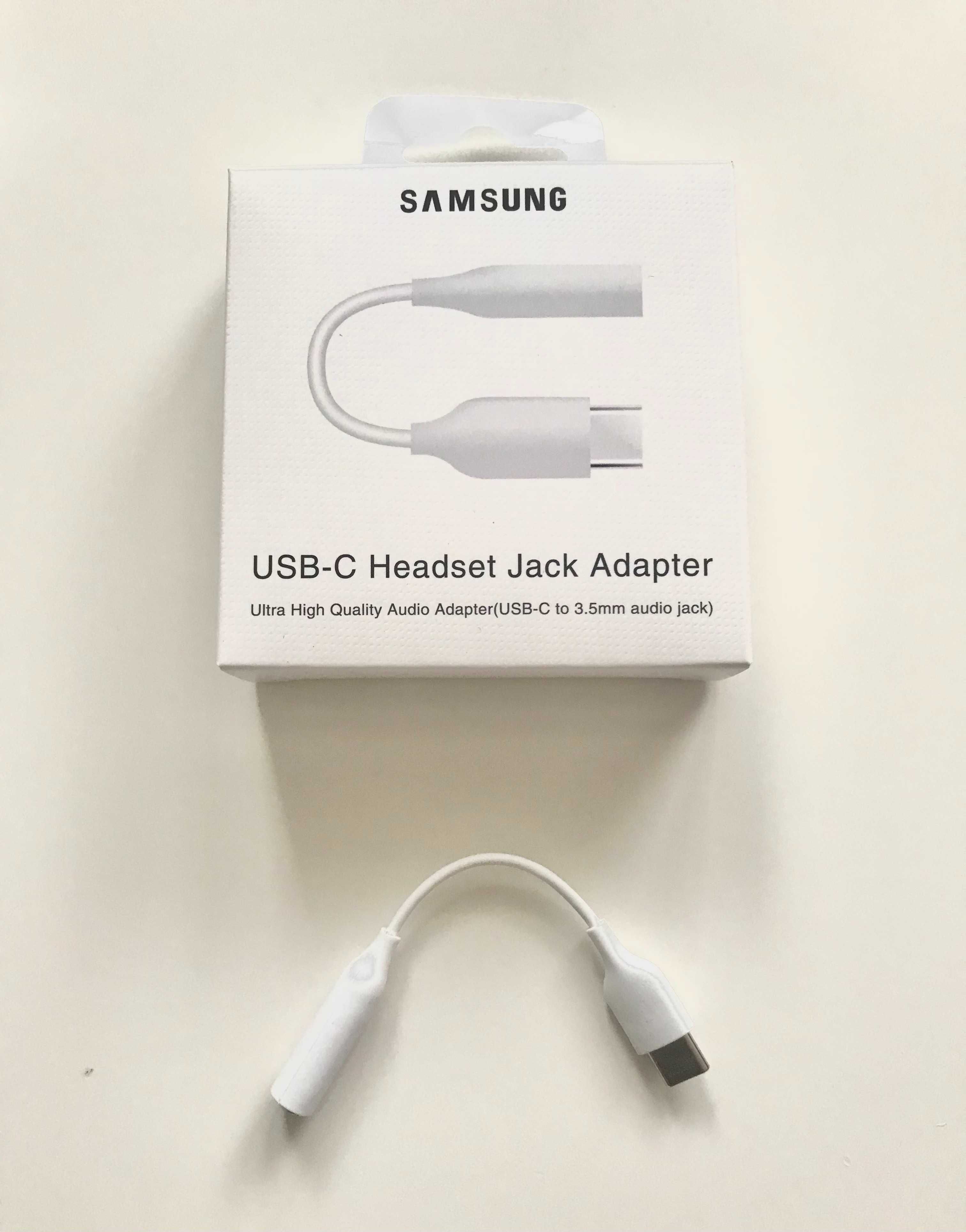 Kabel Przejściówka USB-C na AUX Adapter do Samsunga Typu C 3,5mm Jack