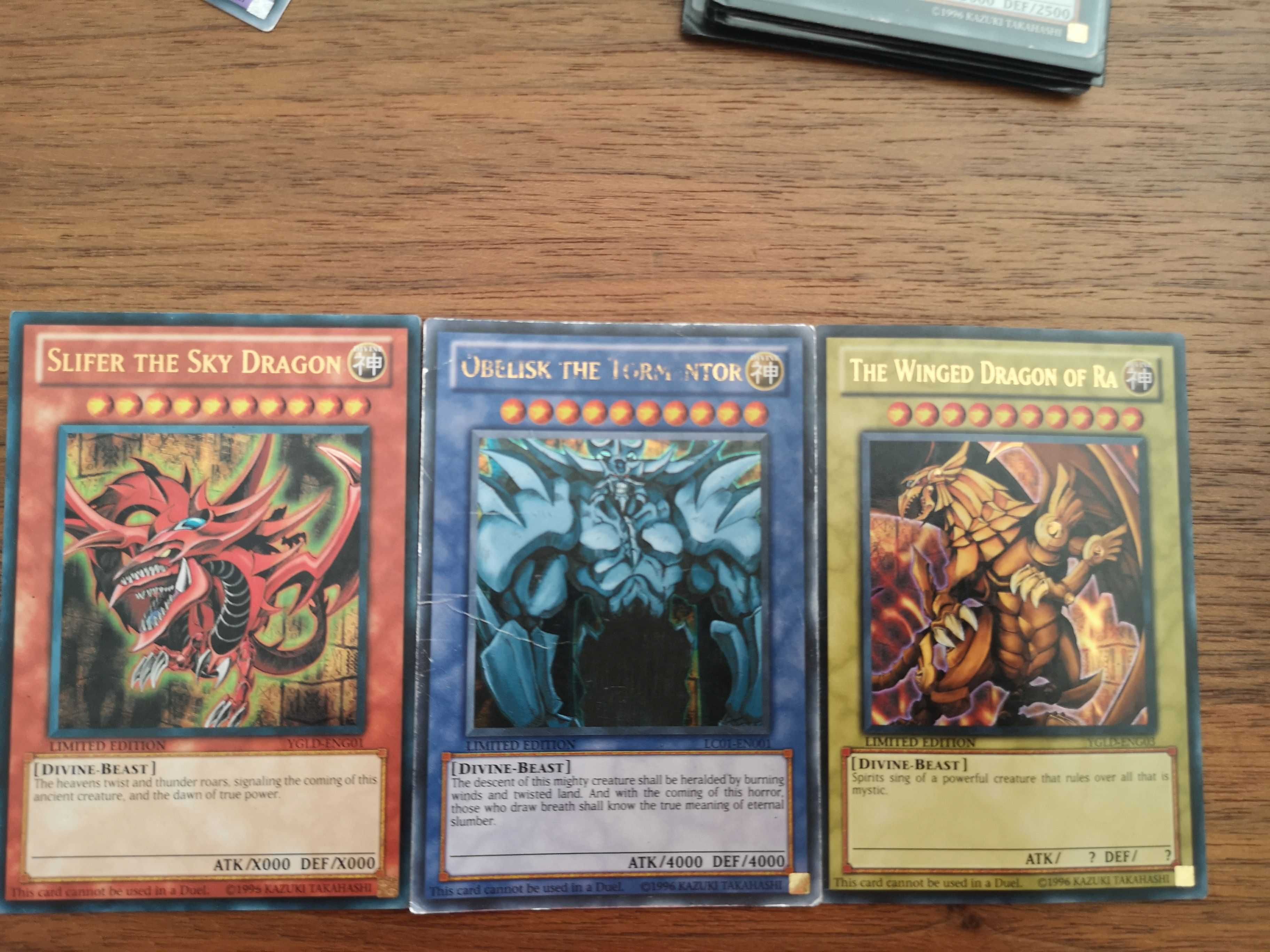 Slifer The Sky Dragon,The Winged Dragon of Ra,Obelisk The Tormentor