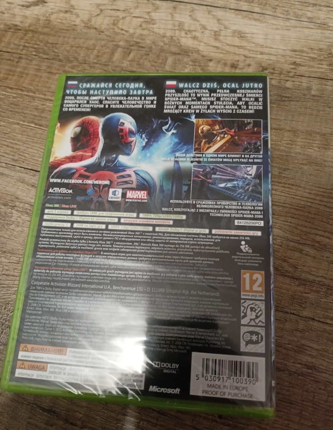 NOWA Gra Spiderman Edge of Time Xbox 360