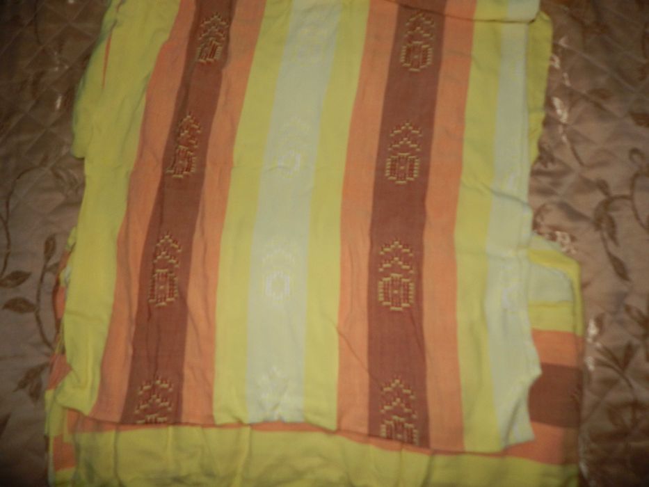 Штора шторы плотные полосатые желтые оранжевые полосы 4штуки ткань 3*2