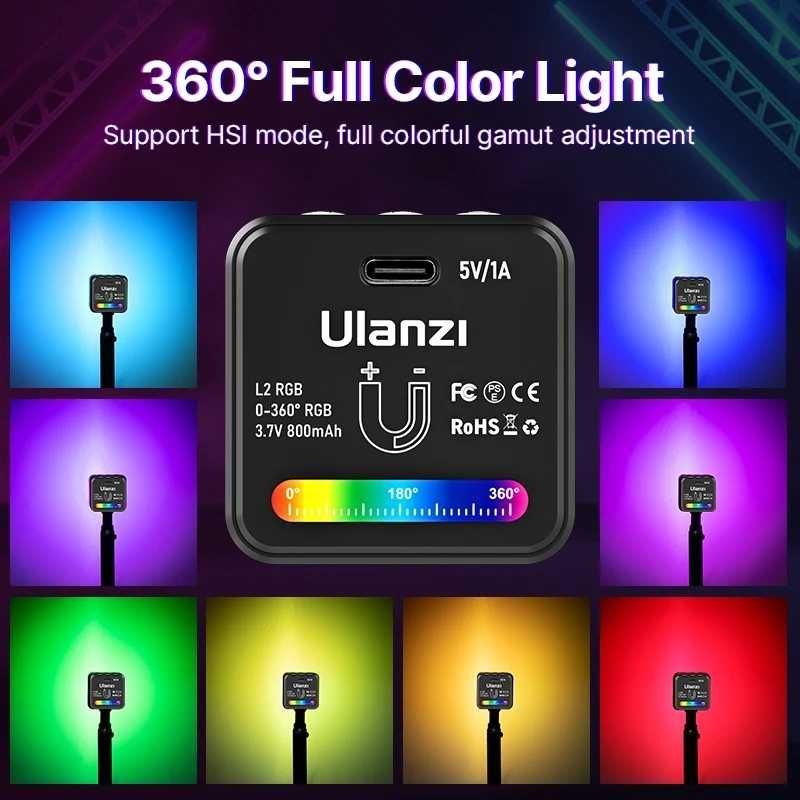 Miniaturowa Lampa fotograficzna LED Ulanzi L2 RGB