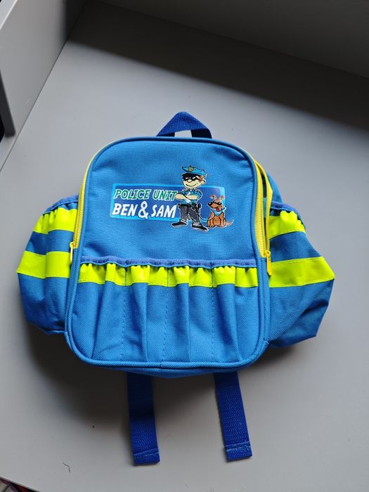 Plecak dla chłopca niebieski policjant